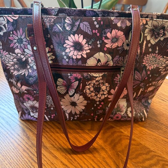 SAKROOTS CABERNET IN BLOOM-PURPLE METRO TOTE - Picture 2 of 3
